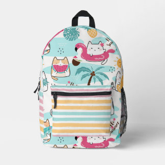 Cute Summer Cat Backpack