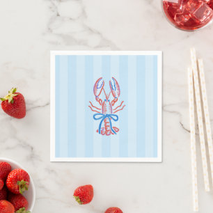 Cute Summer Coastal Lobster Boil Napkin