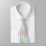 cute summer colourful pastel brushstrokes pattern tie<br><div class="desc">Modern and fresh pastel pink,  purple,  blue,  yellow and peach brushstroke design.</div>