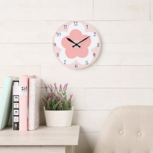 Cute summer Daisy flower petal gradient Birthday Large Clock