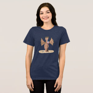 Cute Summer Design Dragon at the Beach Tri-Blend Shirt