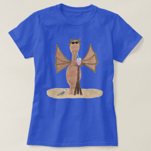 Cute Summer Design Dragon at the Beach Women's T-Shirt