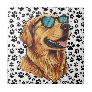 Cute Summer Dog – Adorable Beach Vibes Pup Tile