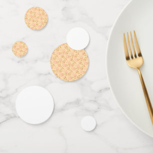 Cute summer food with outline ice cream contours confetti
