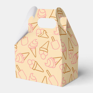 Cute summer food with outline ice cream contours favour box