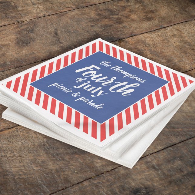 Cute Summer Fourth of July Custom Napkin (Creator Uploaded)