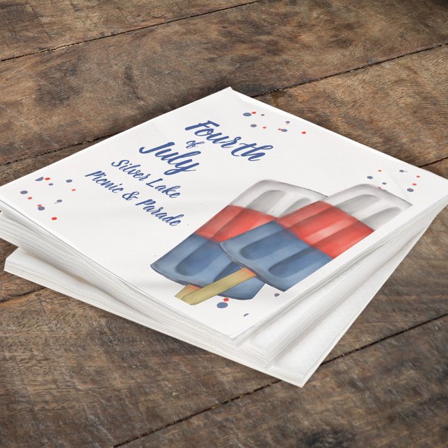 Cute Summer Fourth of July Custom Napkin (Creator Uploaded)