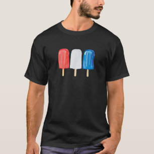 Cute Summer Frozen Treats 4th of July Patriotic Po T-Shirt