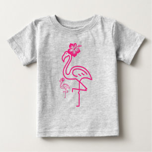 Cute Summer Girly Flamingo Baby T-Shirt