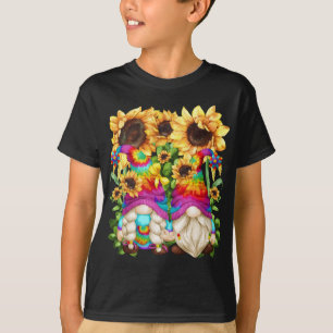 Cute Summer Gnomes For Women Colourful Sunflower H T-Shirt