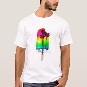 Cute Summer Ice Cream Beach Palm T-Shirt