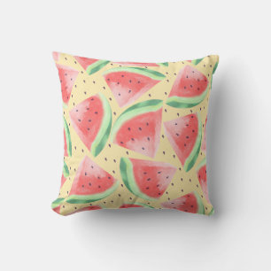 Cute Summer Kawaii Watercolor Watermelon Cushion