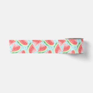 Cute Summer Kawaii Watercolor Watermelon Satin Ribbon