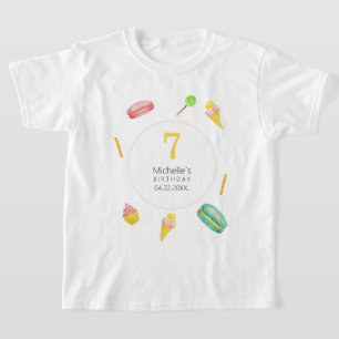 Cute Summer Party Watercolor Illustration T-Shirt