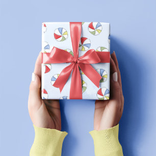 Cute Summer Pattern Beach Balls Wrapping Paper