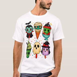 Cute Summer Popsicle Horror Halloween Gift Spooky T-Shirt