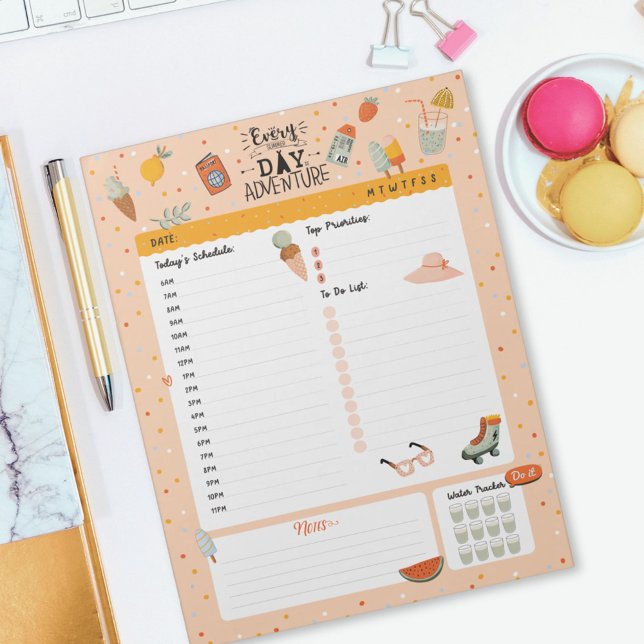 Cute Summer Quote Daily Planner To do List  Notepad (In situ)
