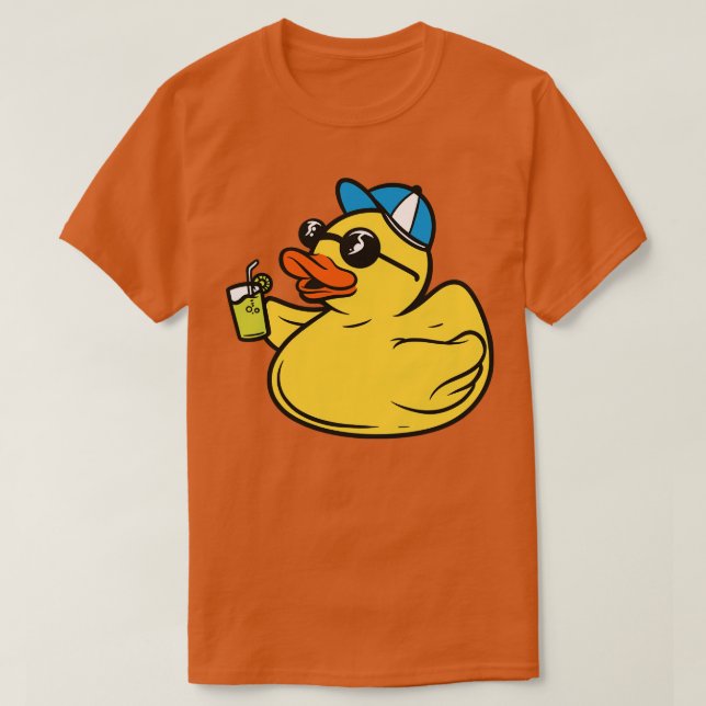 Cute Summer Rubber Ducky T-Shirt (Design Front)