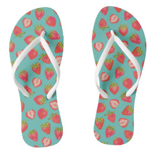 Cute Summer Strawberry Pattern Flip Flops