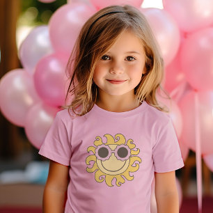 Cute Summer Sun with Groovy Shades Sunglasses Toddler T-Shirt