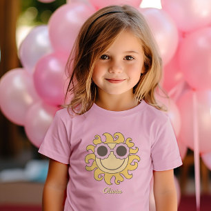 Cute Summer Sun with Groovy Shades Sunglasses Toddler T-Shirt