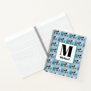 Cute Summer Vacation Elements Spiral Notebook