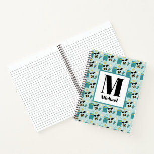 Cute Summer Vacation Elements Spiral Notebook