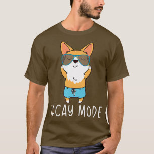 Cute Summer Vacay Mode Corgi Dog Lovers Vacation S T-Shirt