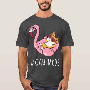 Cute Summer Vacay Mode Corgi Dog Lovers Vacation S T-Shirt