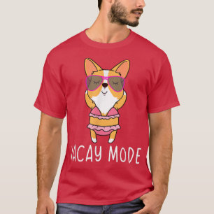 Cute Summer Vacay Mode Corgi Dog Lovers Vacation S T-Shirt