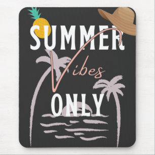 Cute Summer Vibes Only Beach Mouse Mat