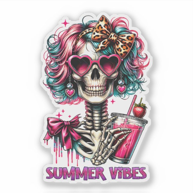 Cute Summer Vibes skeleton (Front)