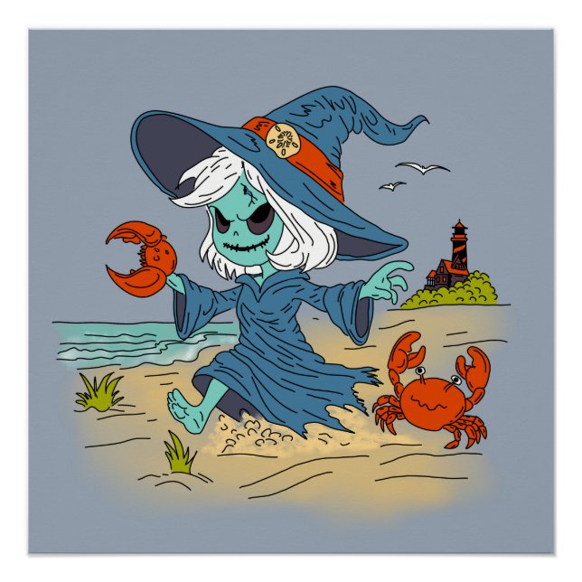 Cute Summer Witch Poster (Front)