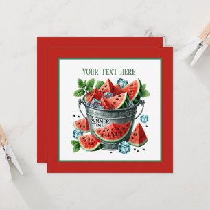 Cute summertime watermelon party invitation