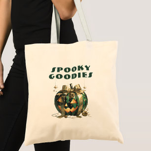 Cute Summerween Spooky Watermelon Jack O'Lantern Tote Bag