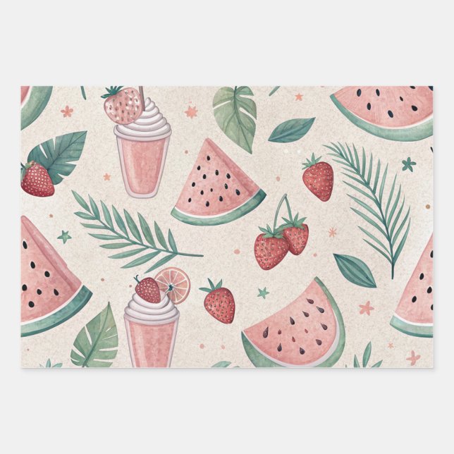 Cute Summery Wrapping Paper (Front)