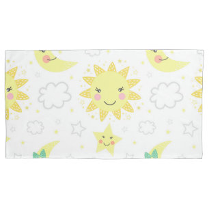 Cute Sun And Moon Pillowcase