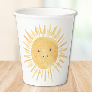 Cute Sun Boy's Birthday Party Paper Cups