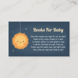 Cute Sun Bring Books For Baby Insert Card