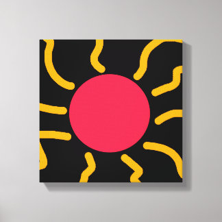 Cute sun canvas print
