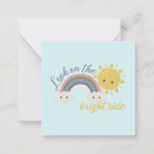 Cute Sun, Cloud & Rainbow: Look on the Bright Side Card