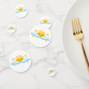 Cute Sun Cloud Table Scatter Party Decor Confetti