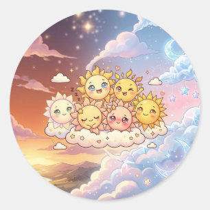 Cute Sun Friends Sticker