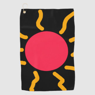 Cute sun golf towel