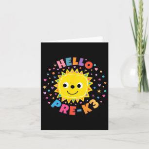 Cute Sun Hello Pre-k3  Card