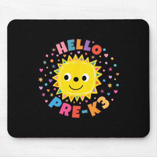 Cute Sun Hello Pre-k3  Mouse Mat (Front)