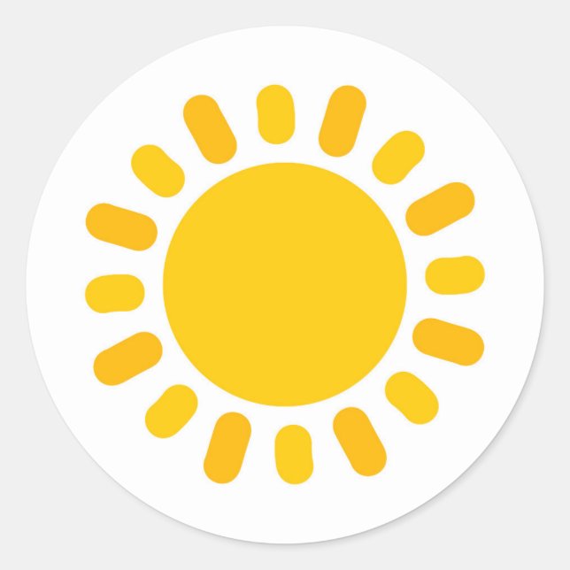Cute sun illustration design sticker. Sticker (Front)