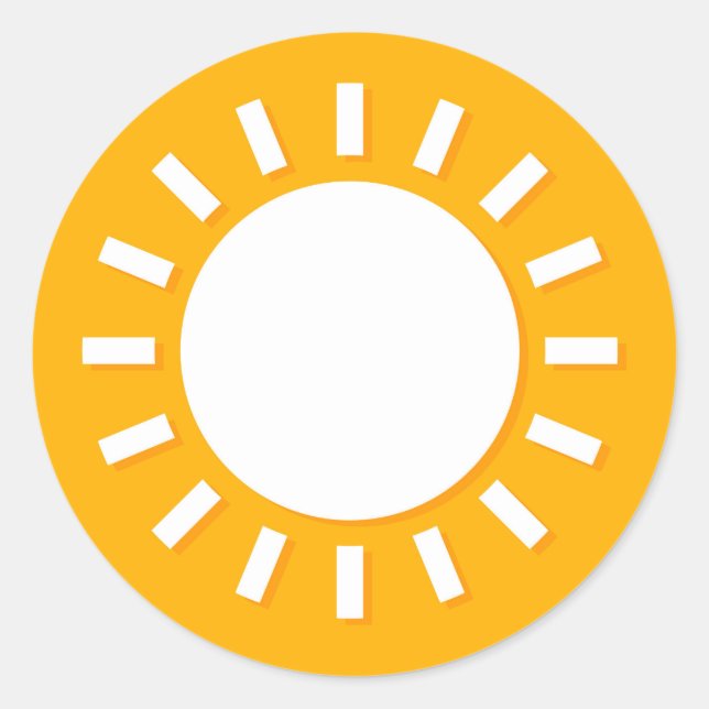 Cute sun illustration design sticker. Sticker (Front)