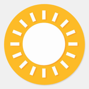 Cute sun illustration design sticker. Sticker