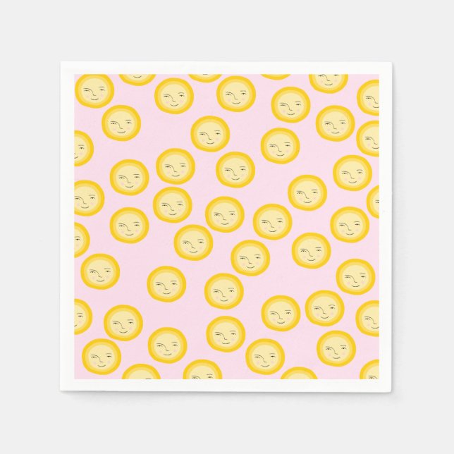 Cute Sun Paper Napkins (Front)